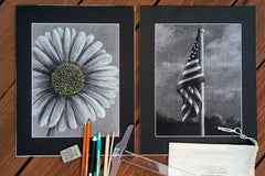 Our June 2026 Art Box, will include the drawings, Oopsie Daisy and Stars and Stripes.  Come and get dirty with us and create.