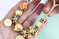 Vintage Lion King Charm Bracelet