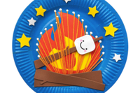 Smores campfire plate craft for 6-8