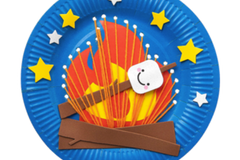 Smores campfire plate craft for 6-8