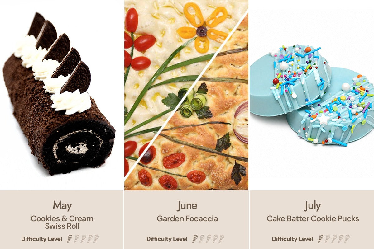 Cookies & Cream Swiss Roll : velvety chocolate sponge rolled with cookies & cream filling, rich, smooth, and nostalgic.
