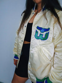 White Satin Jacket (Size S)