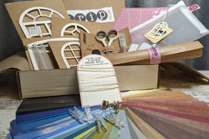 Torn Paper Art Craft Box with Tool Kit