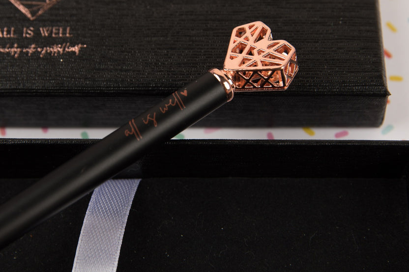 “All Is Well” Diamond Heart Pen