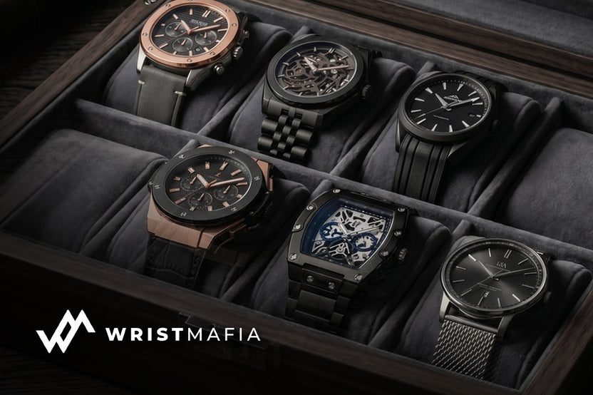 Wrist Mafia Watch of the Month subscription featuring premium men's watches worth over $100 plus giveaways