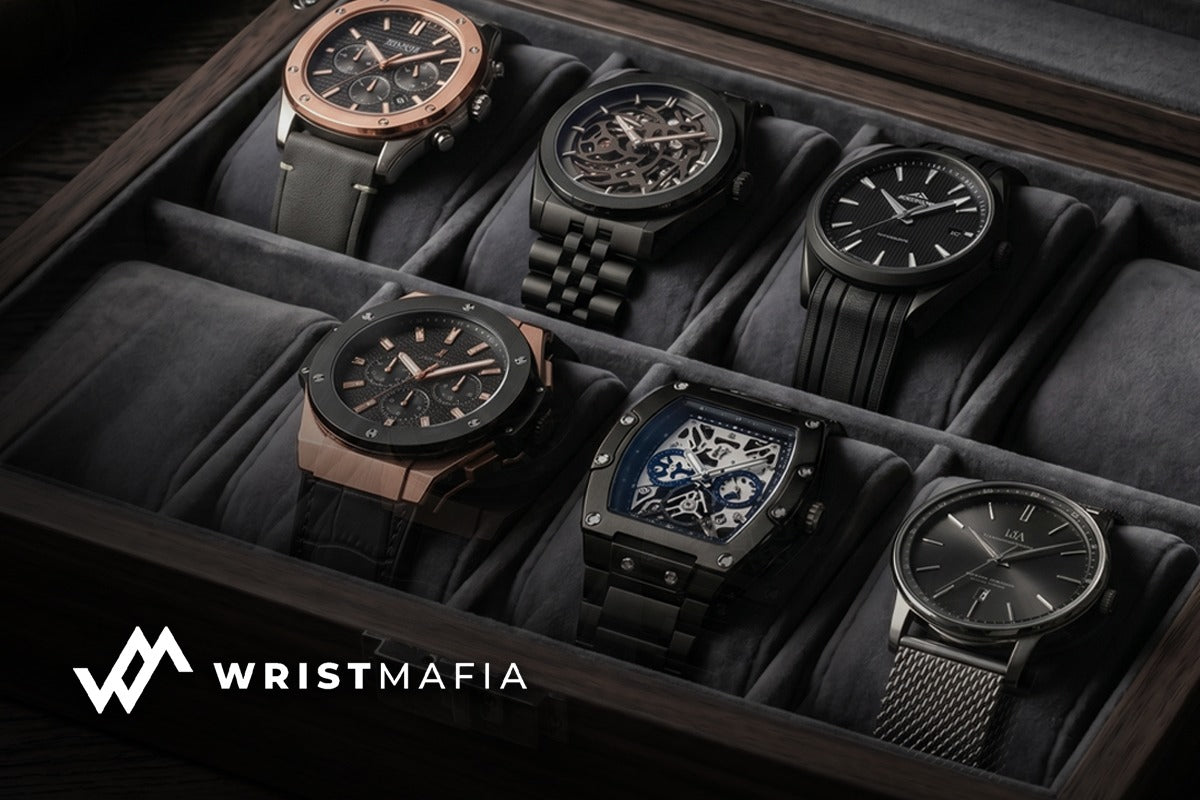Wrist Mafia Watch of the Month subscription featuring premium men's watches worth over $100 plus giveaways
