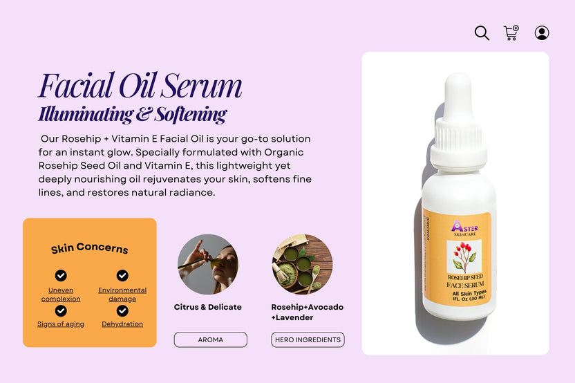 Rosehip Seed Facial Oil | Brightening, Nourishing, Softening| Vegan & Organic