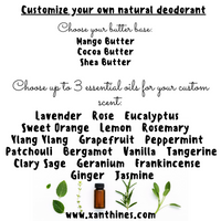 Customize your own natural deodorant