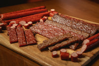 Snack Size: Boozy Jerky Style Steak Strip & Snack Stick Variety 8 Packages // 20 Servings
