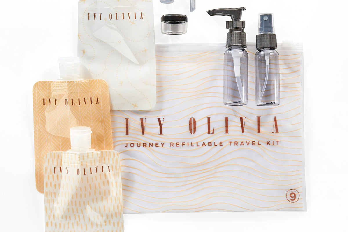 Image of Ivy Olivia Journey 9-Piece Refillable Travel Kit