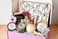 Genglow Blossom Self-care box fill with items to help you feel relaxed and pampered. 
