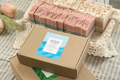 our ingredients include coconut oil, rice oil, oat flour, clay powder, and essential oils such as mint, pine, and lemon....