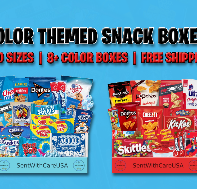 Solid Color Snack Box Color Snack Boxes (Blue, Red, Yellow, Green, Purple) - Cratejoy