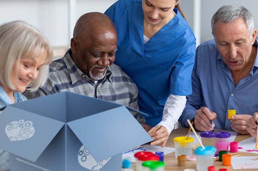 This Individual Activity Box is designed for people with early-stage Alzheimer’s or other forms of dementia. 