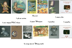 You get 7 pieces of Disneyana in each loot crate from Whatsits Galore: a pin, a premium, a slide, 2 paper items, a slide, and a surprise gif