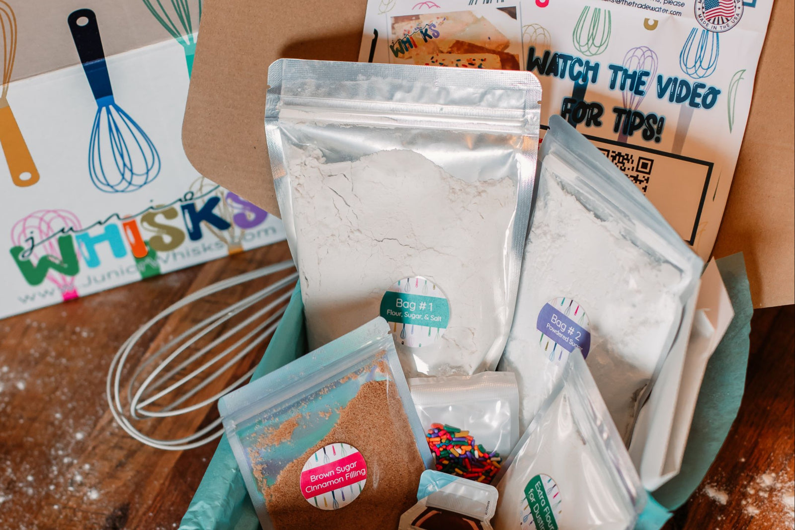 Boxes include dry ingredients, a high quality tool, recipes, AND a video tutorial! (Homemade Pop-Tarts with three flavor choices)