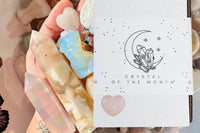 Crystal COnfetti Scoop: Each scoop contains  tumbled stones, raw crystals, crystal carvings, crystals, rough stones, + more.