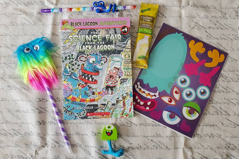 Monster Box October 2020 (Chapter Book Age Group) - Included the monthly book as well as an assortment of fun monster-themed items.