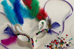 Craft project from the Italy Cultural Geogrphy Kit, a Venetian mask.