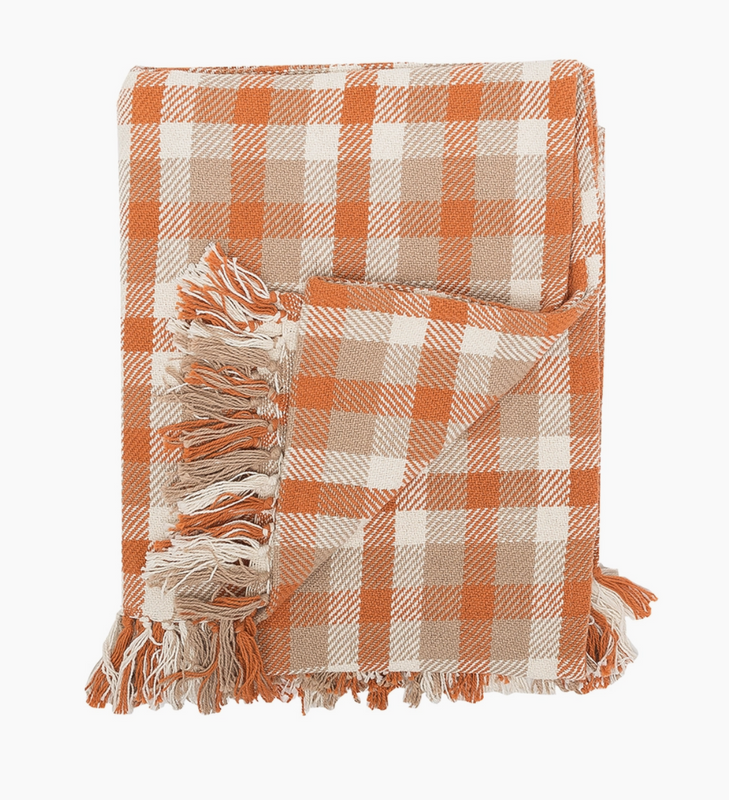 Image of Dunmore Plaid Woven Date Night Cotton Throw
