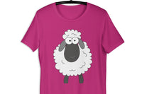 My personal favorite design.  This shirt was offered in a range of colors and sizes on the website.  The googly eyed sheep is very popular.