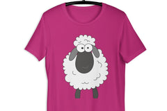 My personal favorite design.  This shirt was offered in a range of colors and sizes on the website.  The googly eyed sheep is very popular.