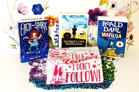 Books and t-shirts for girls -motivate and ignite the role of leadership in every girl, ages 8 -11 years old. 