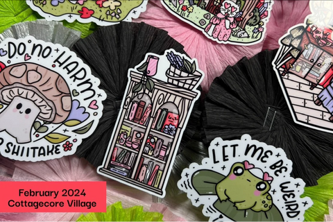 Vinyl Sticker Club - 4 to 6 High Quality Stickers with Unique Art - New Theme Each Month