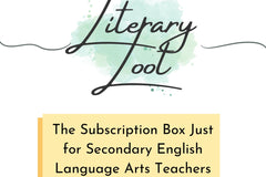 Literary Loot | The Subscription Box Just for Secondary English Language Arts Teachers welcome and contents card