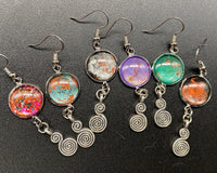 Monthly, hand-crafted pair of sustainable earrings from Iron Oxide & Art