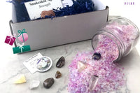 Crystal healing subscription box by Crystal Barista. with incredible gems, minerals, crystal rocks, and tools. The perfect gift. 