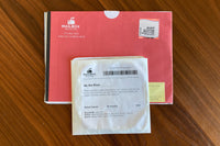the backside of the envelope w/ dvd