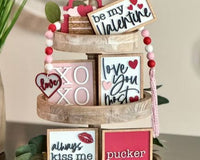 Seasonal Farmhouse Tiered Tray Decor Items Box