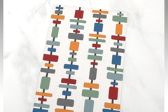 100% cotton absorbent flour sack tea towel with a modern, exclusive and limited edition quilt pattern print. 