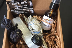 Stone and Sage Protection Set
A large Selenite stick, a protective Crystal, White
Sage, and a Mojo Bag.