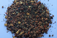 Close up of Sassy! All our teas are loose, preserved at the peak of freshness, and have big, vital pieces!