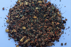 Close up of Sassy! All our teas are loose, preserved at the peak of freshness, and have big, vital pieces!