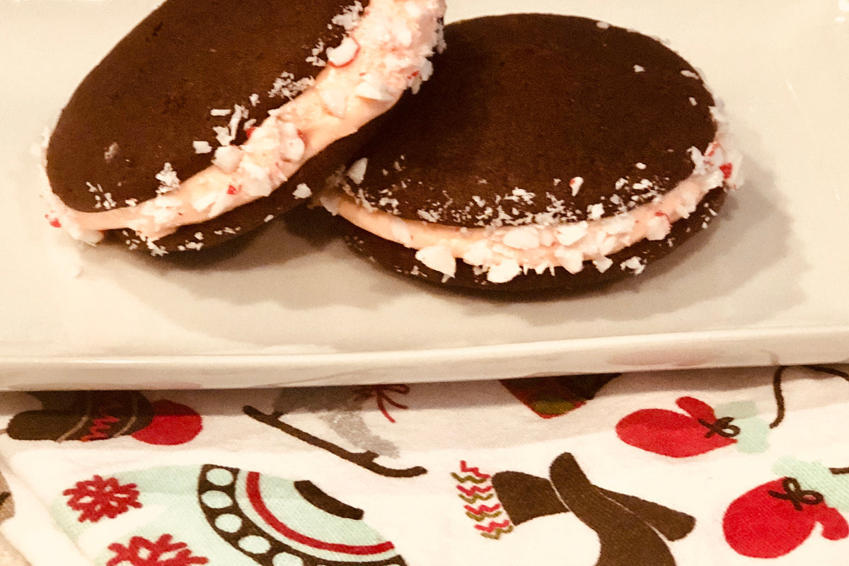 Image of December Box - Chocolate Candy Cane Whoopie Pies (Ships 12/14)
