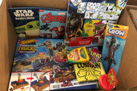 Month of April Boy Box Example. Variety of popular toys and fun things to do to enliven the imagination!