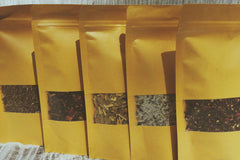 1/2 DECAFFEINATED 1/2 CAFFEINATED Indigo Moon Tea Co. Box