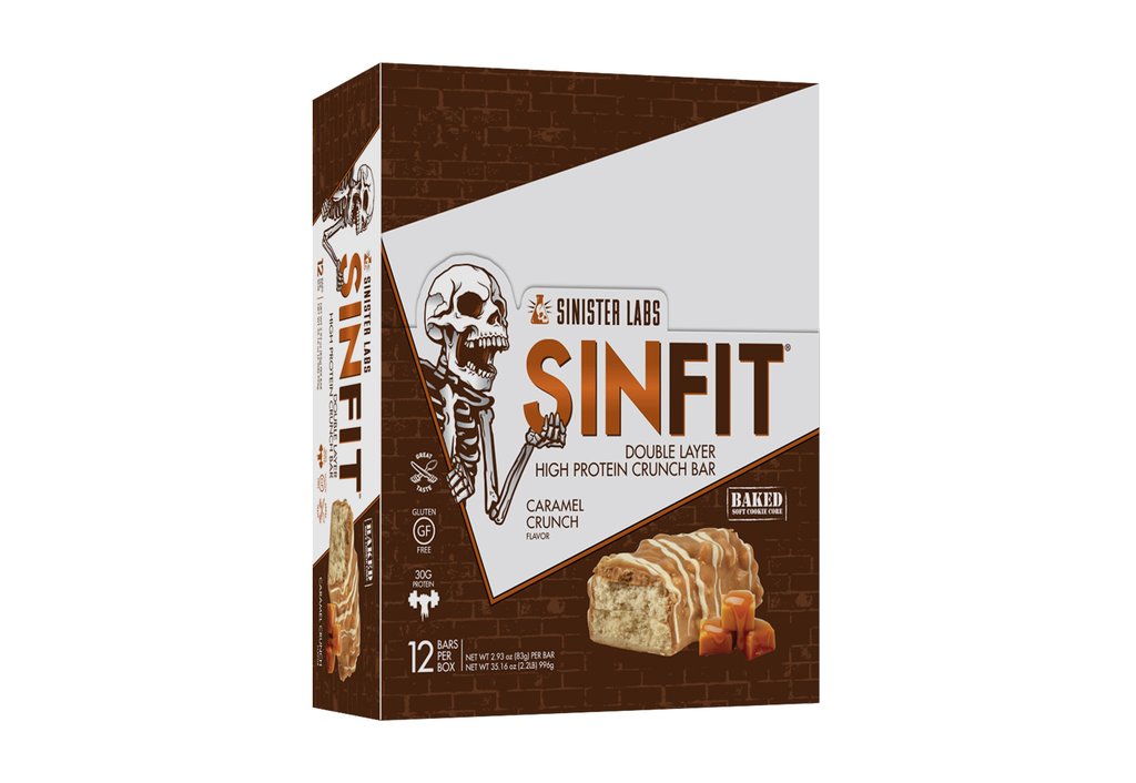 Image of Caramel Crunch SinFit Protein Bars by Sinister Labs (12 Bars)
