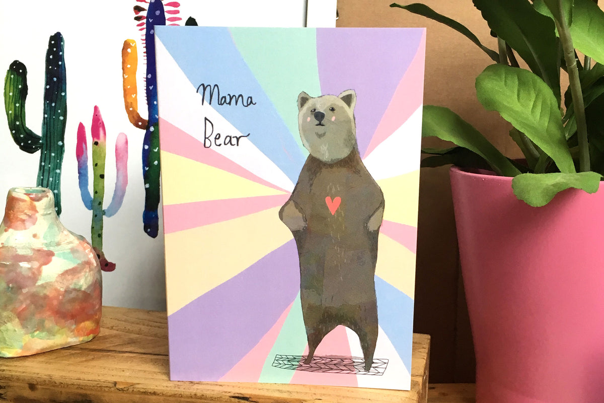 Image of "Mama Bear" Nicola Rowlands Greeting Card