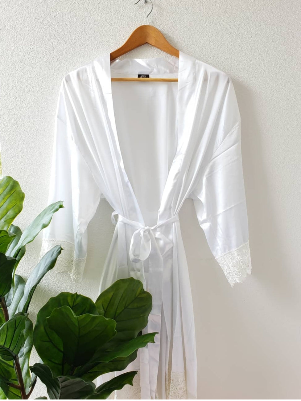 "No One's Home" White Silk Robe Cratejoy