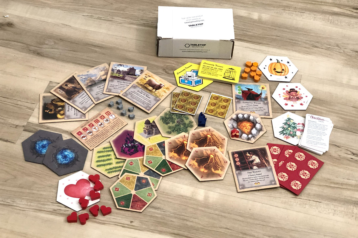 Monthly BIG BOARD Game Night Box compatible with Catan's Settlers of Catan