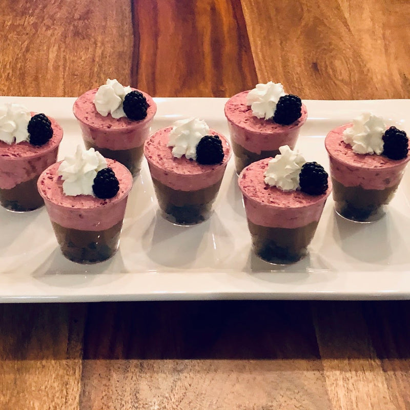 Image of Chocolate Marionberry Mousse Trifles