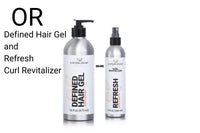 OR Defined Hair Gel and Refresh Curl Revitalizer.