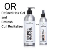 OR Defined Hair Gel and Refresh Curl Revitalizer.