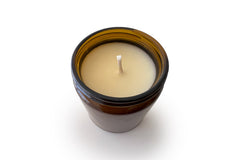Our 9oz amber glass jars have a wax weight of 7.2oz and a burn time of 50+ hours. Our soy wax is made of pure 100% natural soybeans.