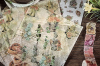 Gardening themed stationery box- vintage box DM36EOYR23H
different kinds of stamps, washi, pattern paper, and stickers that you can use in y