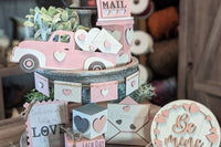 Seasonal Farmhouse Tiered Tray Decor Items Box